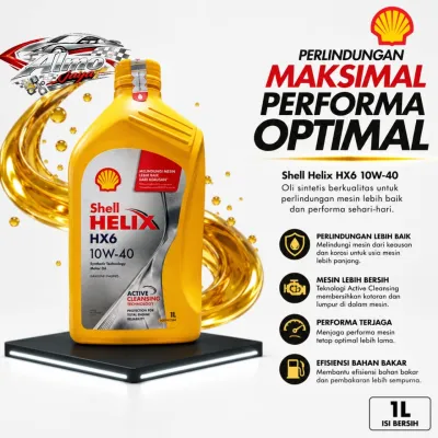 Oli Mesin Mobil Shell Helix HX6 10W-40 1L Original