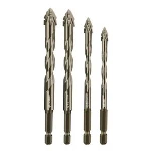 SZXBOGS Four-Edged Eccentric Drill Bit Serrated High Hardness Hexagonal Shank Drill Bit Set Multifunction Skewed Head Concrete Drill Bit Set for 4/6Pcs Drilling Tool