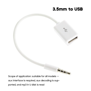 3.5mm AUX Stereo Plugs to USB Converter Aux Cable Cord For Car MP3 Speaker U-Disk OTG Converter Adapter