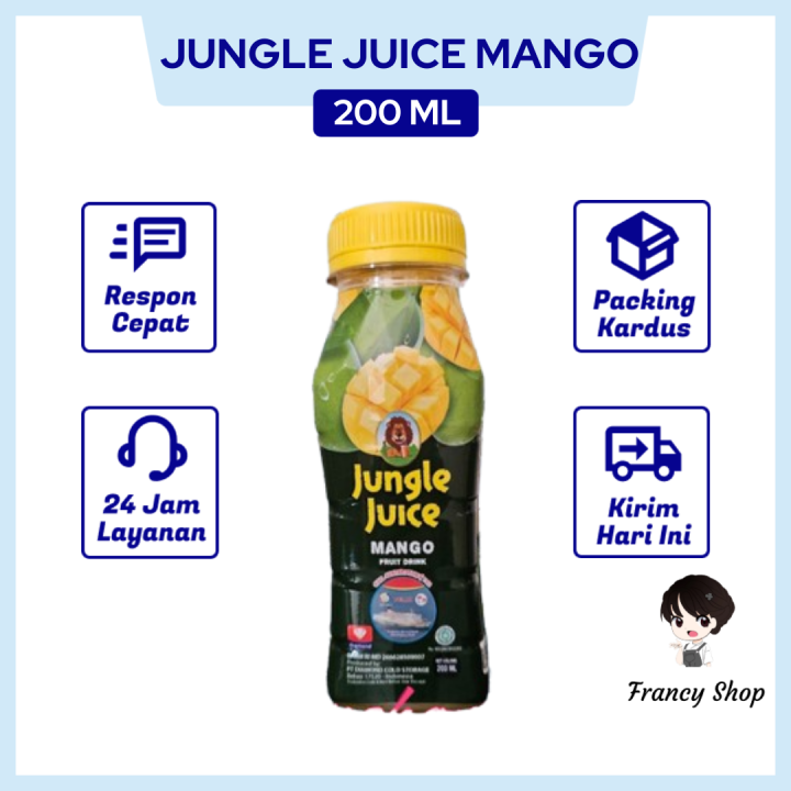 Jus Mangga Jungle Juice Mango Kemasan Botol 200 ml
