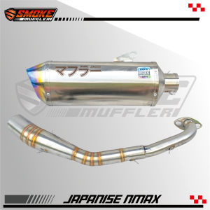 Knalpot NMAX 155 NMAX New NMAX Old Type Japanis Full System – Suara Ngebass Performa Naik Material Stainless Premium by Smoke Muffler