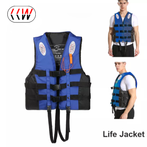 CCW M-XL Universal Outdoor Swimming Boating Skiing Driving Vest Survival Suit Polyester Life Jacket for Adult Children with Reflective Strip