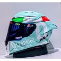 HELM MLA FULLFACE MIRIP TTC MOTIF HELM PAKET GANTENG VISOR IRIDIUM BLUE HELM MOTOR SNI ORIGINAL MLA. 