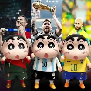 YOUSHI TOP Shin Chan Crayon Shin-chan Figure Anime Figure Soccer Stars Shinnosuke Nohara Figure Anime Figure 13cm Fans Collection