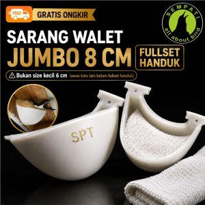 SEMPATI Sarang Walet Imitasi Premium Plus Handuk Fake Nest Mangkok Sarang Burung Plastik Pancingan Walet Fullset Alas Handuk 8cm Sarang Palsu Media Bertelur Rumah Walet Branded by Sempati
