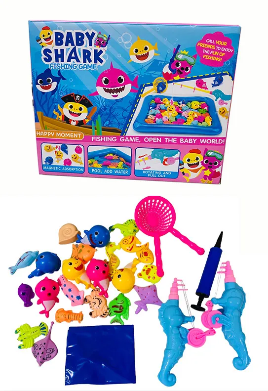 baby shark fishing pole Spin Master Games, Pinkfong Let's Go Hunt Musical Game with Sound, Preschool Educational Toy, for Fans of Baby Shark & Kids Who Love Music, 2-4 Players, for Ages and the whole shark family Baby Shark Fishing Set Baby