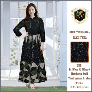 Baju Muslim Gamis Batik Rayon Twill Terlaris