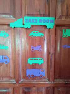 Car Shapes 3D Printed Wall Décor for Kids - Perfect Hanging Decoration