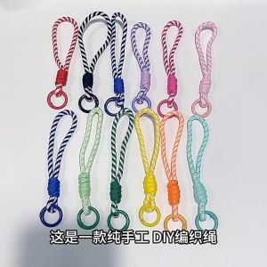 【Local Seller】Colorful Braided Rope Strap Lanyard Keychain For Phone Anti Lost Car Key Chains Bag Hanging Accessories
