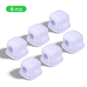 Rocoren 6PCS Cable Organizer Magnetic Clips Cord Holder Under Desk Cable Management Wire Keeper Self Self Adhesive Cable Clips