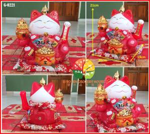 🇲🇾READY STOCK H21cm electric rocker ceramic lucky cats Series Home/Shop Decoration 高21厘米/9寸精美日式陶瓷【电动摇手】招财猫系列