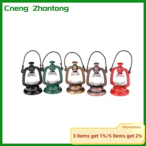 Cneng 1:6/1:12 Retro Oil Lamp Dollhouse Miniature Toy Doll Home Living Room Decor