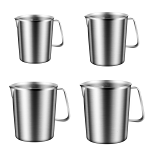 Grade 304 Stainless Steel Liquid Measuring Cup Large Capacity Graduated Beaker with Handle For Professional Kitchen