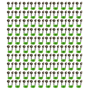 100pcs cần câu chuông Kẹp que đôi Cảnh báo chuông câu cá ngoài trời công cụ cần câu cắn mồi chỉ báo báo động