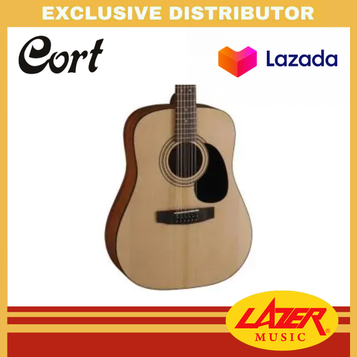 Cort AD810-12E-OP Dreadnought 12 String Acoustic Guitar With EQ and Bag ...