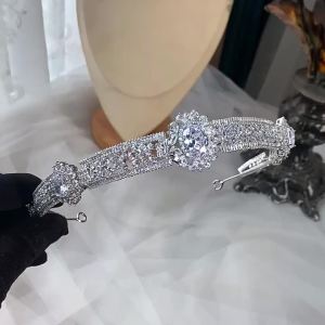 Sparkling Drop water Crystals Wedding Tiaras Headpeices Bridal Headbands Brides Hair Accessories Evening Head Wear