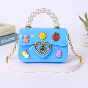 ELF1496 Tas Jelly Mutiara Mini Anak Slingbag Glossy Gaya Korea