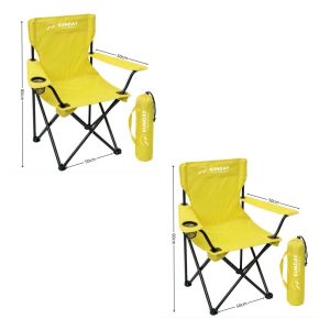 Sunday Outdoor Foldable Portable Camping Chair for Adults Hold 275lbs & A Storage Bags