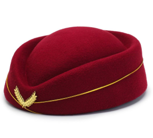 Topi Pramugari/Topi Seragam/Aksesoris Pesta Topi Pramugari Wanita/Bahan Wol Premium