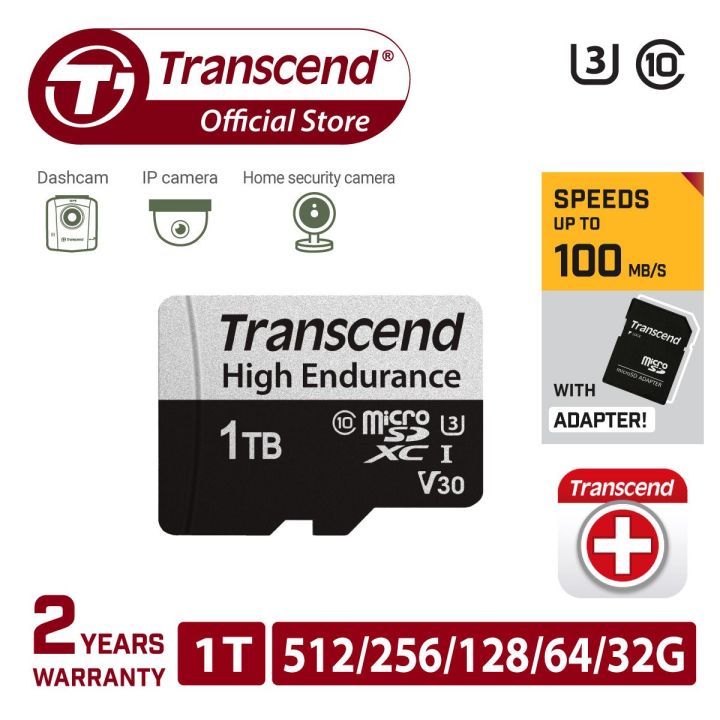 Transcend High Endurance USD350V MicroSDXC with Adapter