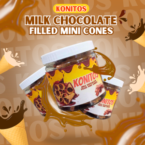 KONITOS Cone Tip Bite-Sized Milk Chocolate Filled Mini Cone Bites 220g