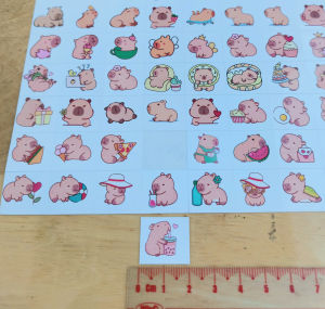 Sticker khen thưởng học sinh Capybara tờ A4 - SP32