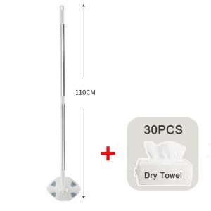 360 Rotating Mop Floor Cleaning Disposable Replaceable Floor Cloths Mop With MicroFibre Mop Paper Adjustable Lazy Mops