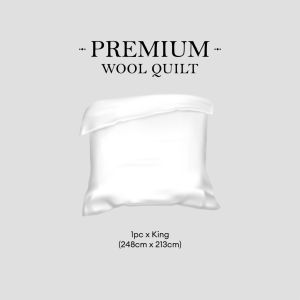 Louis Casa Premium Wool White Quilt | Modal Cover Wool Blend Filling Soft & Breathable (Queen / King / Super King)