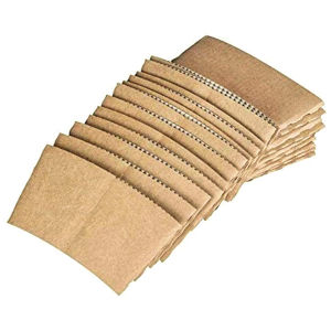 Adjustable 50pcs 16oz Kraft Coffee Cup Sleeves For Coffee Milk Drink