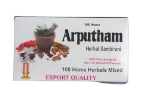 Arputham 108 Mooligai Sambirani/kan thristir pokkum/lakshmi kadatcham/Herba bakhoor/ 12 dhoop sticks in one box
