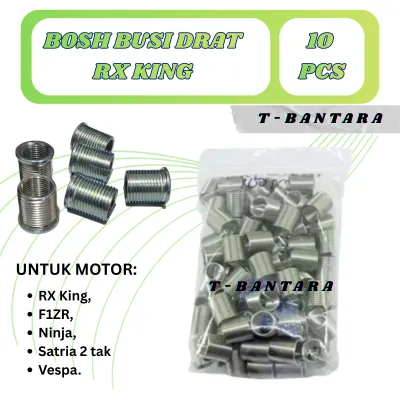10 PCS Bosh Drat Sok Drat Shok Bosh Drat Busi Motor RX king 2 tak