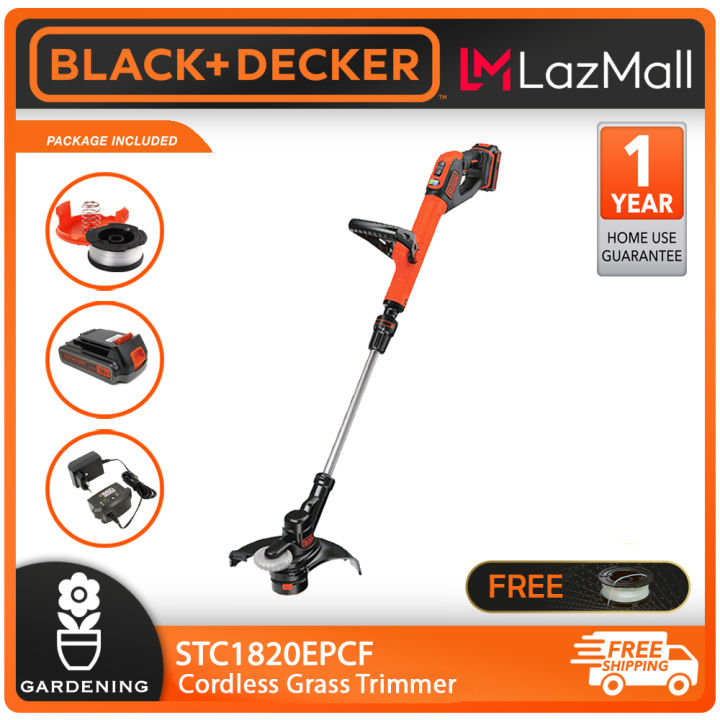 BLACK DECKER Cordless Grass Trimmer Edger 28cm 5500 7400 Rpm