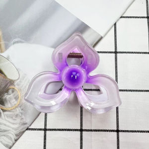 ELMORA | JP2096 Jepitan Jepit Rambut Tiga Kelopak Bunga Kamboja Flowers Jedai Akrilik FashionKorea