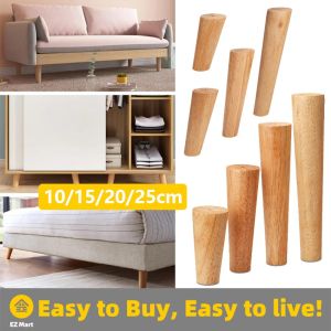 【Fast Shipping】 4Pc Solid Natural Wood Tilted Legs for Furniture Coffee Table Feet Screws Fashion Sofa Bed Tv Cabinet Chair Cone Foot Wood-Feet