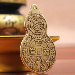 Đồng Xu Hồ Lô Bát Quái Phong Thủy Bằng Đồng Nguyên Chất