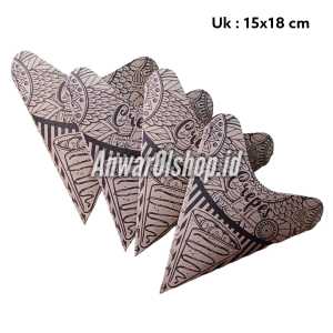 Kemasan Crepes Motif Coklat Ukuran 18x15 cm isi 100 pcs terbaru