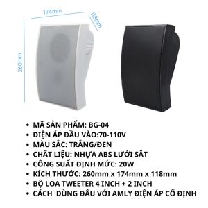 Amly bluetooth PA-90BT amply có đầu vào cho loa có điện áp không đổi 70v/100v thường có ở loa âm trần loa treo tường