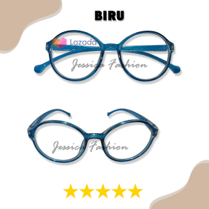 ANTIRADIASI KIDS SUNGLASSES - Kacamata Anti Radiasi Melindungi Sinar Blueray Tv Hp Komputer Laptop Warna Bingkai Bening Jelly Warna Warni Lensa Normal Aman Untuk Anak - gratis kotak kacamata