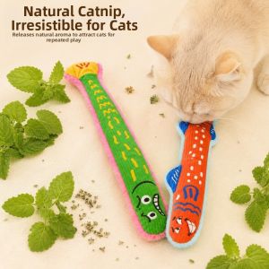 SHUSHABA Bite Resistant Cat Fish Shaped Toy Cartoon Long Fish Dog Grinding Teeth Stick Pet Supplies Simulation Interactive Molar Toy Entertaining