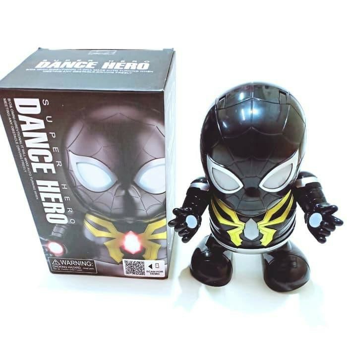 BISA COD) SACHIKO SHOP Dance Robot Super Hero Spider Man Black