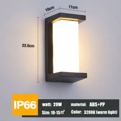 【COD】LED Outdoor wall Lamp Waterproof IP65 Wall Light ABS Modern Wall Light Outdoor Indoor Porch Stair Corridor Yard Garden Wall Light Outdoor LightingNordic Modern Minimalist Indoor/Outdoor Waterproof Wall Lamp/Lights Warm Lamp Modern Fully sealed