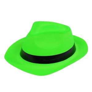 Homburg Top Hat Rodeos Fluorescent Color Headwear Bright Color Novelty Porkpie Hat for Women Men Adults Solid Hat
