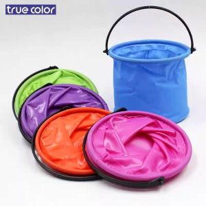 Xô Rửa Cọ Vẽ Gấp Gọn Đa Năng Vải Dù Đường Kính 14cm Thao Tác Mở Gập Đơn Giản - Xô Đựng Nước Câu Cá Nhỏ Gọn Dễ Mang Theo