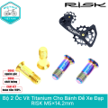 Bộ 2 Ốc Vít Titanium Cho Củ Cùi Đề Xe Đạp RISK M5x14.2mm – Siêu Nhẹ, Nhiều Màu Lựa Chọn. 