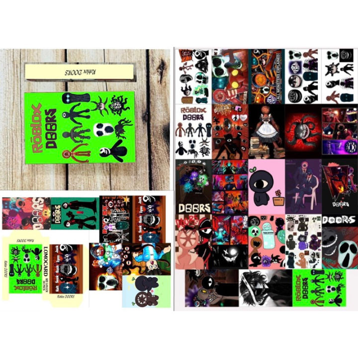 Bộ lomo card Game 30 ảnh khác nhau Sticker  Roblox Doors Ambush figure seek hide Rush Eyes Halt Jack Glitch/hộp ảnh card