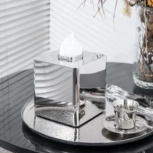 FFBH Metal Tissue Modern Luxury Tissue Boxes Rectangular Creative Tissues Boxes Home Living Room Dining Table Napkins Cases 3M8Q4