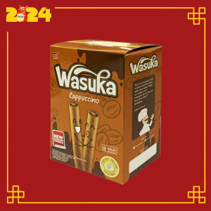 Bánh Quế Wasuka Premium Rolled Wafer Vị CAPUCHINO (Hộp 20 x 9g)