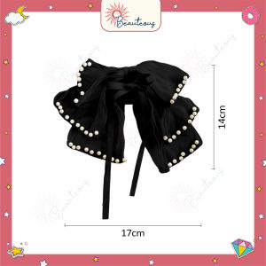 Jedai Jepit Rambut Model Pita Kain Mutiara Korean Style Look Elegant