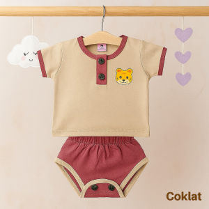 Two Mix - Setelan Celana Baju Bayi Anak Laki Cowok Lucu Katun Usia 0-12 Bulan 4364B