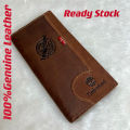 ⭐ [100% ORIGINAL] ⭐ Original Cow Leather Mens Long WalletZip walletREA DY STOCK✅Dompet Panjang Lelaki Kulit Lembu Original. 